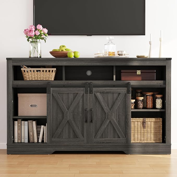 RoyalCraft Fireplace TV Stand for 65+ Inch TV, Rustic Media Console - Image 7