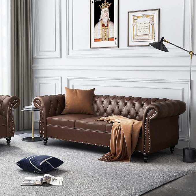 AVZEAR Leather Upholstered Armchair, Single Sofa Chair - Image 7