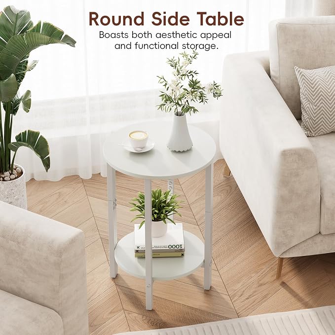 Vagusicc Side Table, Small Round End Table, Circle Table Small Round Coffee - Image 4