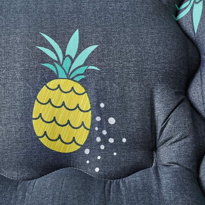 MAXYOYO Grey Pineapple Japanese Floor Futon Mattress, Tatami Floor Mat Portable - Image 3