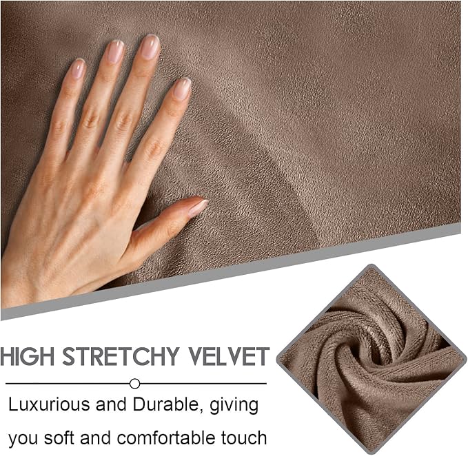 ULTICOR Velvet 8-Pieces Recliner Sofa Covers Stretch Reclining Couch Covers - Image 3
