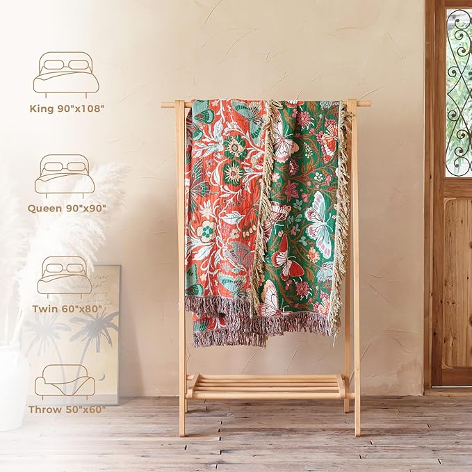 LUTBM Boho Throw Blanket for Bed Cotton Summer Blankets for Bedroom Living Room - Image 6