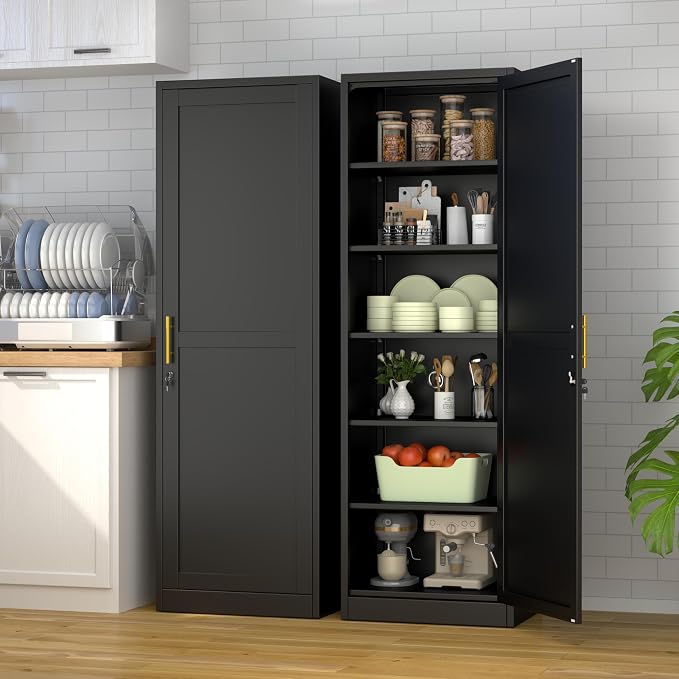 Ckzbx Metal Locker Tall Narrow Storage Cabinet, Gym Home Office, Entryway and - Image 7