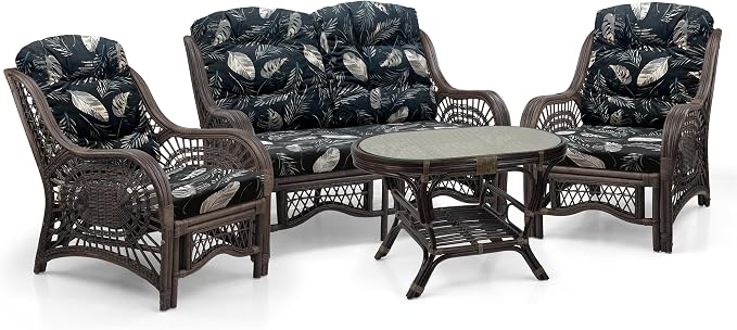 Malibu Lounge Living Accent Armchair Natural Rattan Wicker Handmade Design - Image 5