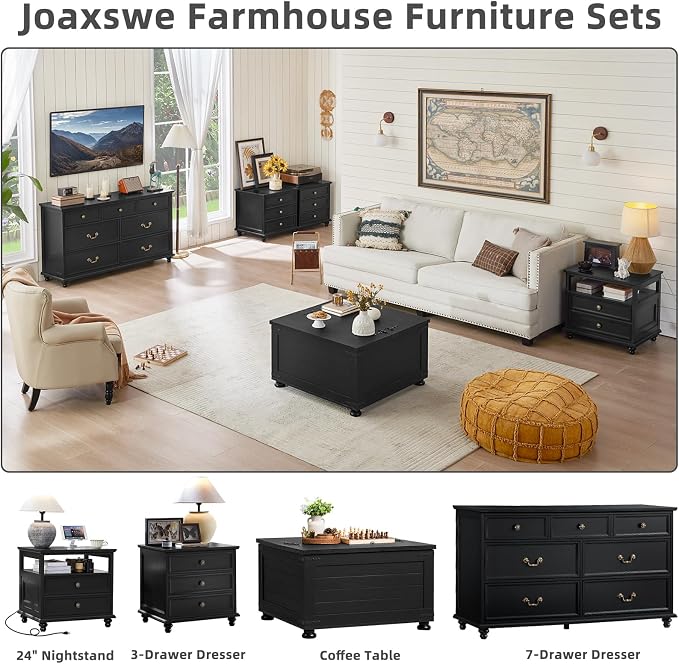 Joaxswe Farmhouse 54" 7 Drawers Dresser - Image 3