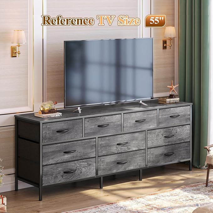 Huuger 63 Inch Dresser for Bedroom, Long Dresser - Image 4