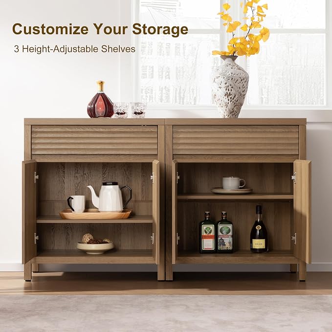 SICOTAS 58" Fluted Buffet Cabinet - Image 6