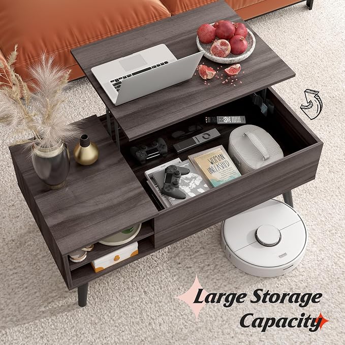 WLIVE Lift Top Coffee Table for Living Room, Small Coffee Table - Image 4
