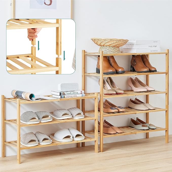 viewcare 6-Tier Bamboo Shoe Rack - Image 6