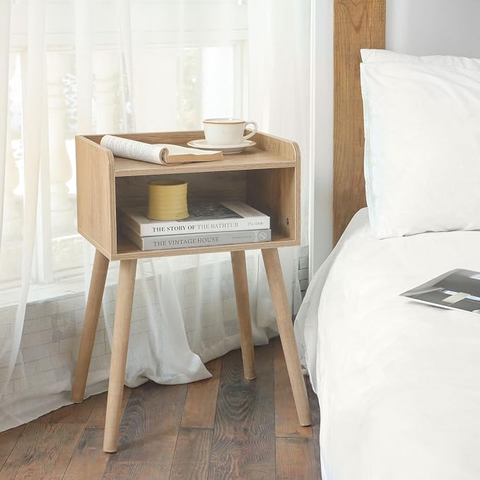 MaxSmeo End Tables Set of 2, Mid Century Modern Side Table Bedroom - Image 7