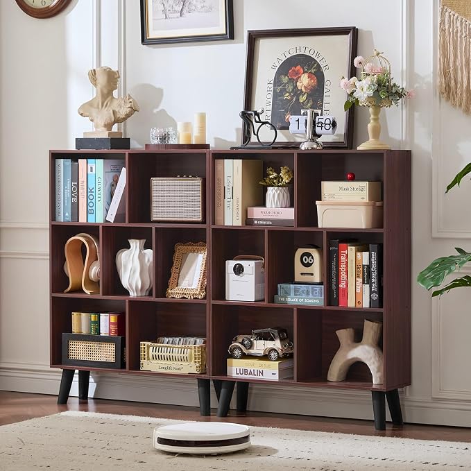 LEYAOYAO 7 Cube Bookshelf 3-Tier Bookcase - Image 4