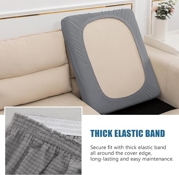 Water Repellent Sofa Cushion Cover, Stretch Sectional Couch Covers Separete - Image 6