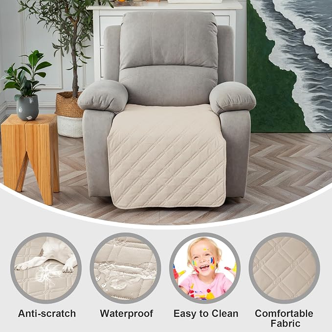 Genina Waterproof Recliner Chair Covers, Recliner Cover - Image 2