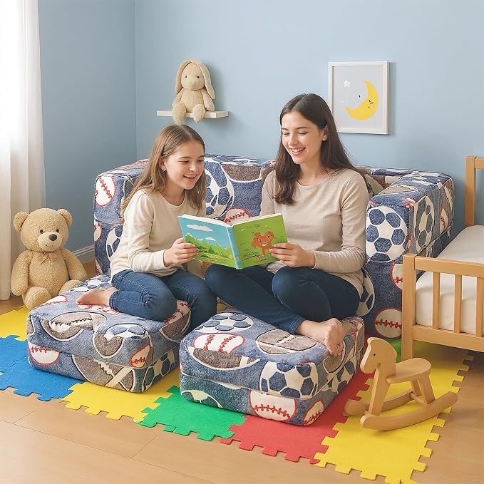 Cvortll Modular Kids Play Couch, Glow in Dark Kids Sofa, Child Sectional Sofa - Image 6