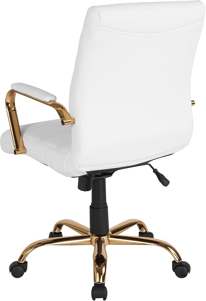 Flash Furniture Whitney Mid-Back Swivel LeatherSoft Desk Chair - Image 10