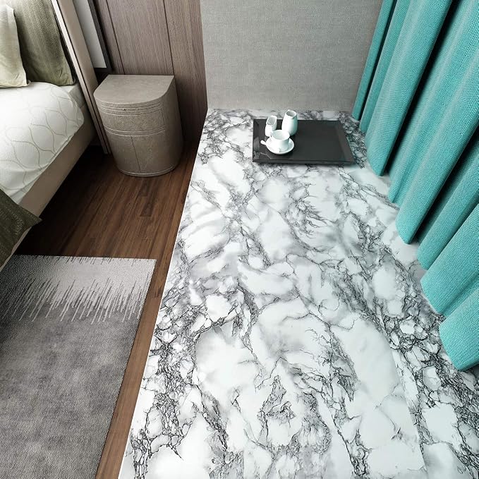 Livelynine 15.8x197 Marble Wallpaper Peel and Stick Countertops Waterproof - Image 8