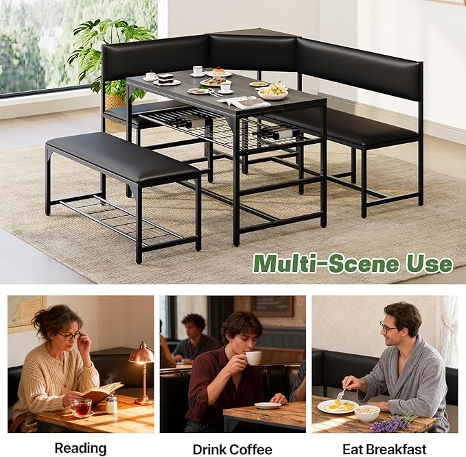 Concho Kitchen Breakfast Nook Table Set - Image 6