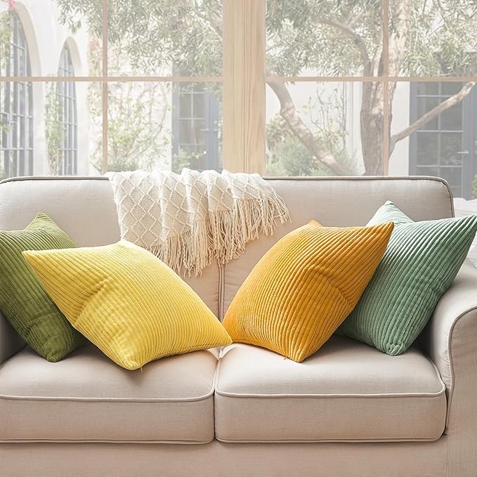 Topfinel 24x24 Decorative Large Throw Pillows Covers Set of 4, Couch Sofa - Image 3