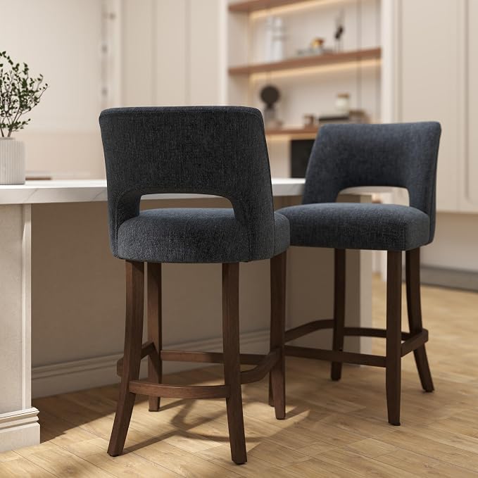 VKNOW Bar Stools Set of 6, Modern Counter Stools - Image 5