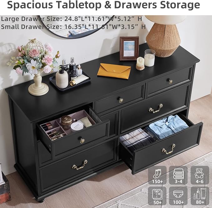 Joaxswe Farmhouse 54" 7 Drawers Dresser - Image 5