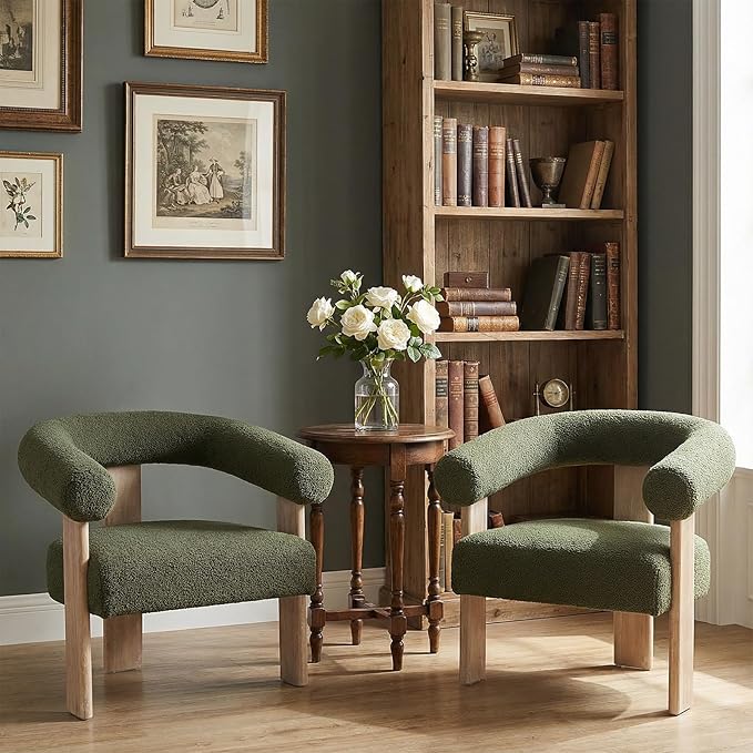 VKNOW Accent Chair Living Room Chairs Set of 2, Modern Upholstered Arm Chair by VKNOW