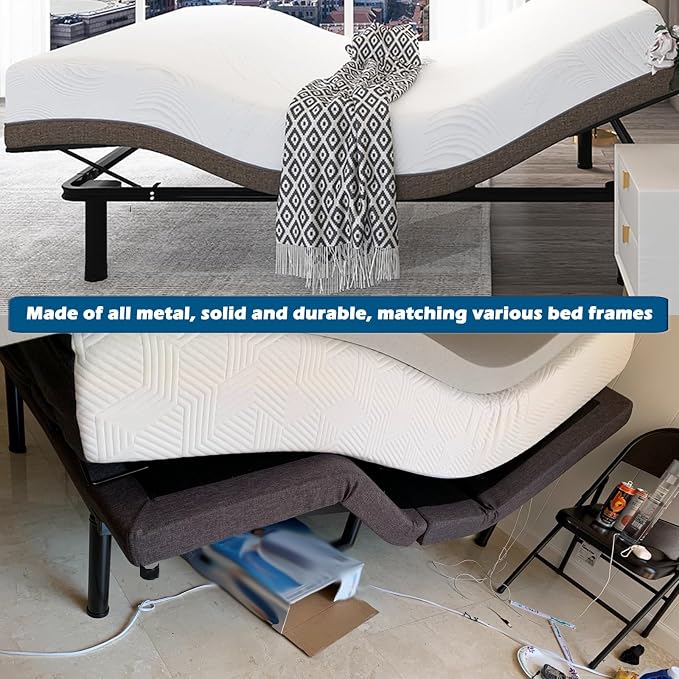 7 Inch Metal Bed Base Frame Leg Replacement Heavy Duty Extra Height Leg - Image 2