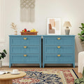 31.5" Accent Storage Cabinets, Modern 3-Drawer Decorative Side Table by YHFEXYT