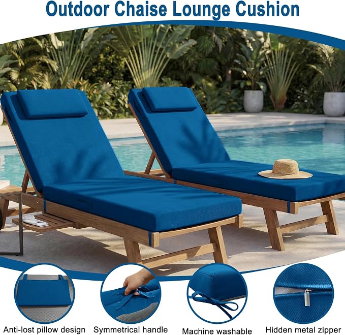 Outdoor Lounge Chair mat, 72 inches x 21 inches, Waterproof Chaise Lounge - Image 5