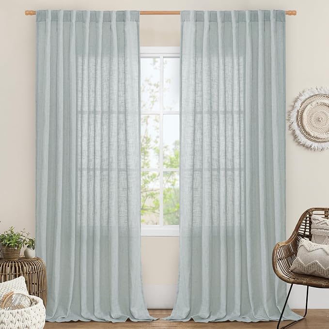 LAMIT Extra Wide Linen Curtains by LAMIT