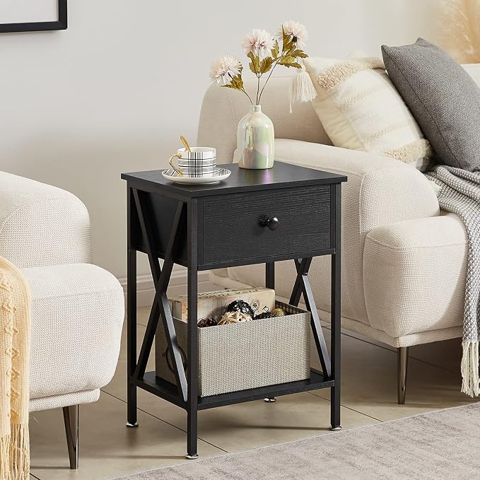 VECELO Nightstands Set of 2, Modern Bedside End Tables, Night Stands - Image 5