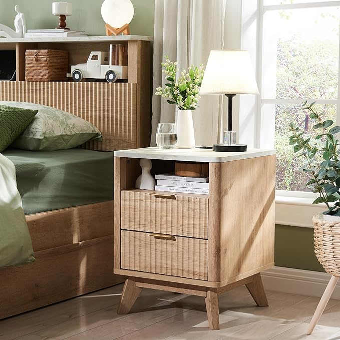 T4TREAM Fluted Nightstand Set of 2 - Image 7