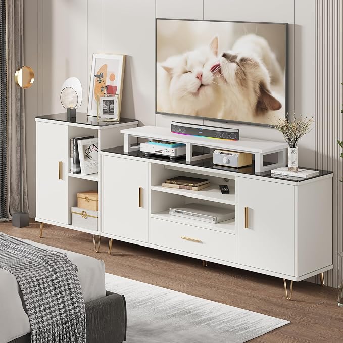 YAOHUOO 45" Large TV Riser for 32-60 inch TV, TV Riser Stand Shelf - Image 2