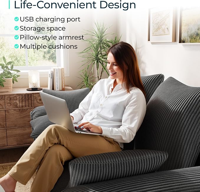LINSY HOME Oversized Sectional Sleeper Sofa - Image 6