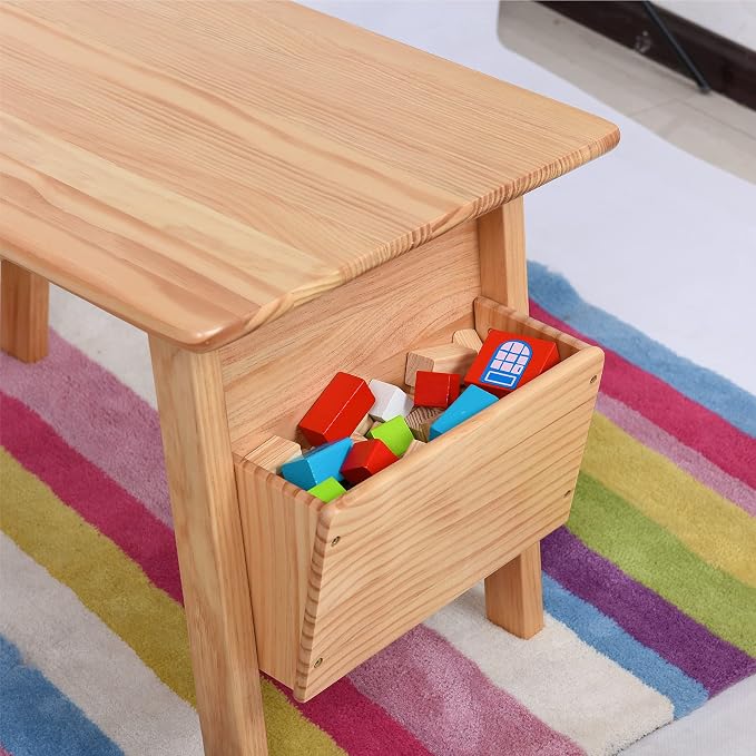 Kids Solid Wood Table and 2 Chair Set - Image 5