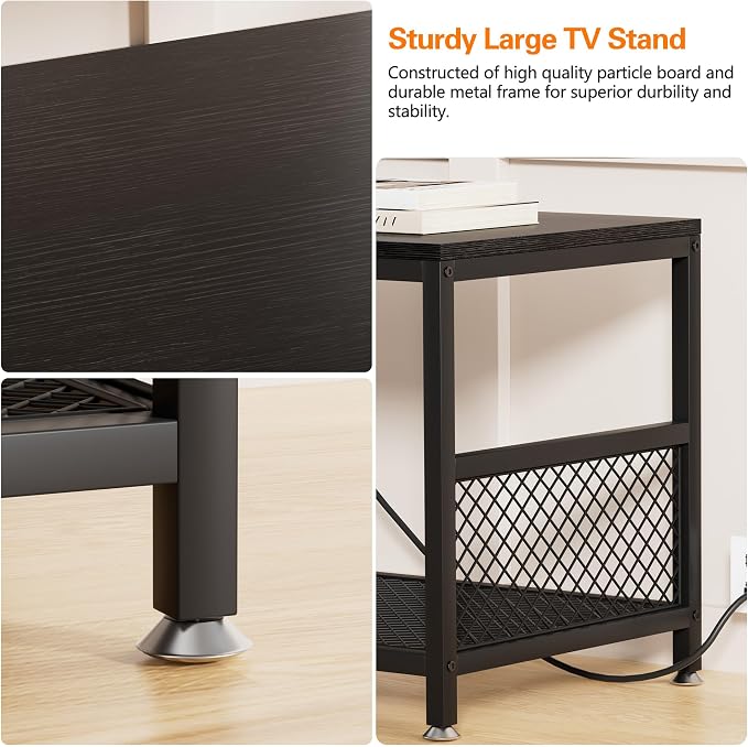 VECELO TV Stand with Power Outlets - Image 7