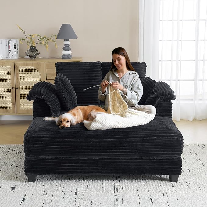 VINGLI 56" Oversized Chaise Lounge Chair, Movie Room - Image 8