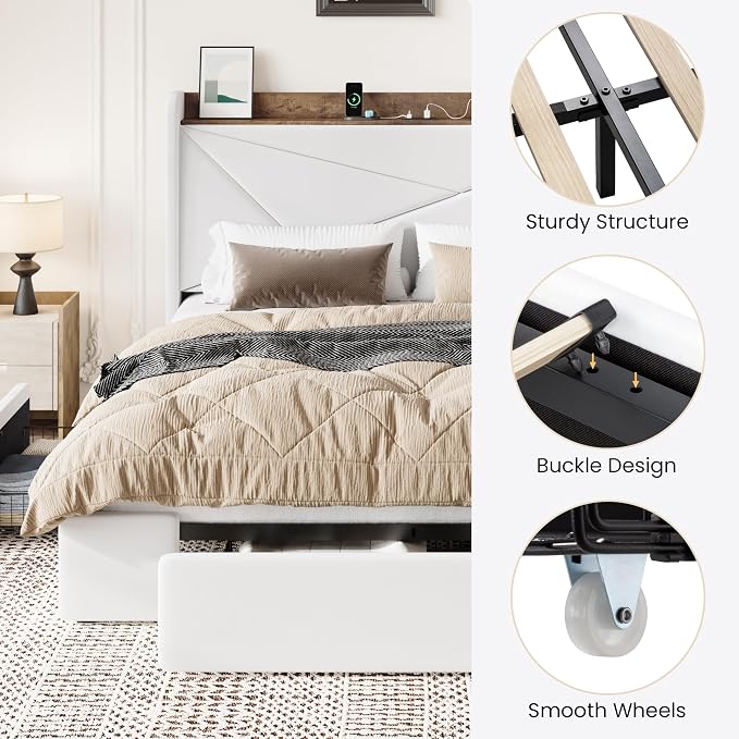 SHA CERLIN Full Size Bed Frame - Image 9