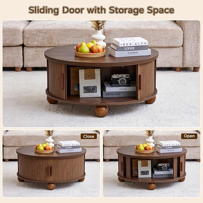Round Lift Top Coffee Table - Image 4