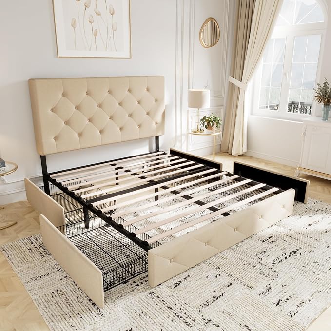 Allewie Upholstered Full Size Platform Bed Frame - Image 8