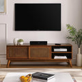 LKTART Mid Century Modern Rattan TV Stand by LKTART