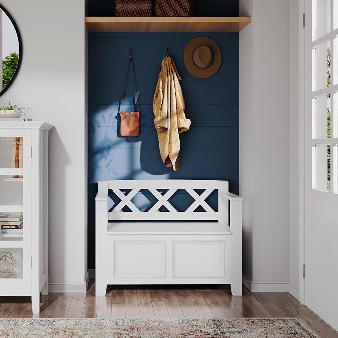 SIMPLIHOME Amherst Entryway Storage Bench - Image 2