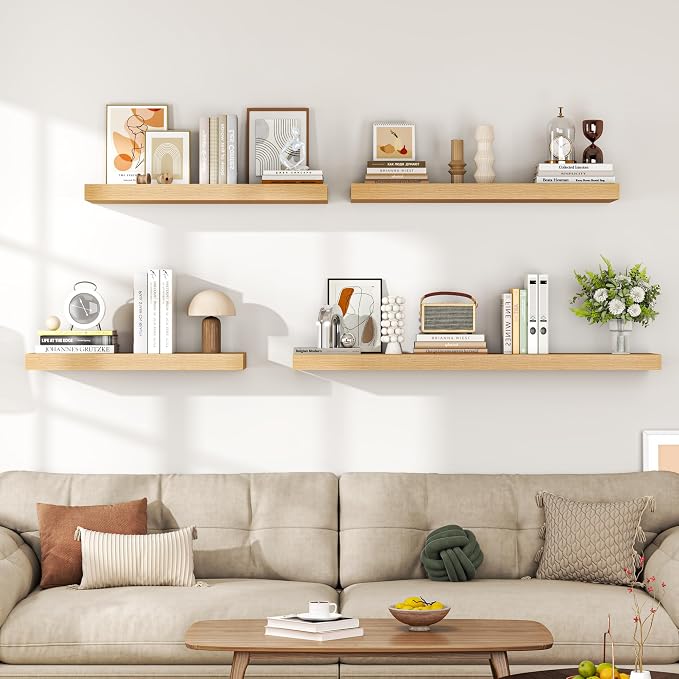 Dreamland 48" Floating Shelves for Wall, Wall-Mounted Shelves for Bedroom - Image 7