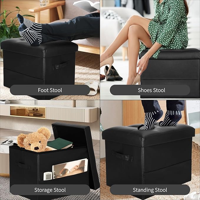 Storage Ottoman Foot Rest Stool - Image 4