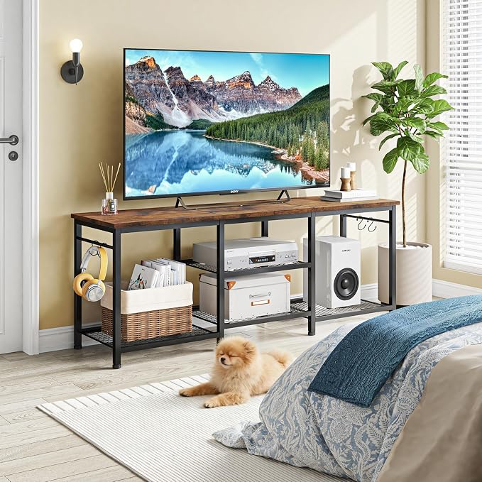 YGEOMER TV Stand for TVs Up to 55 Inch, Entertainment Center for Living Room - Image 4