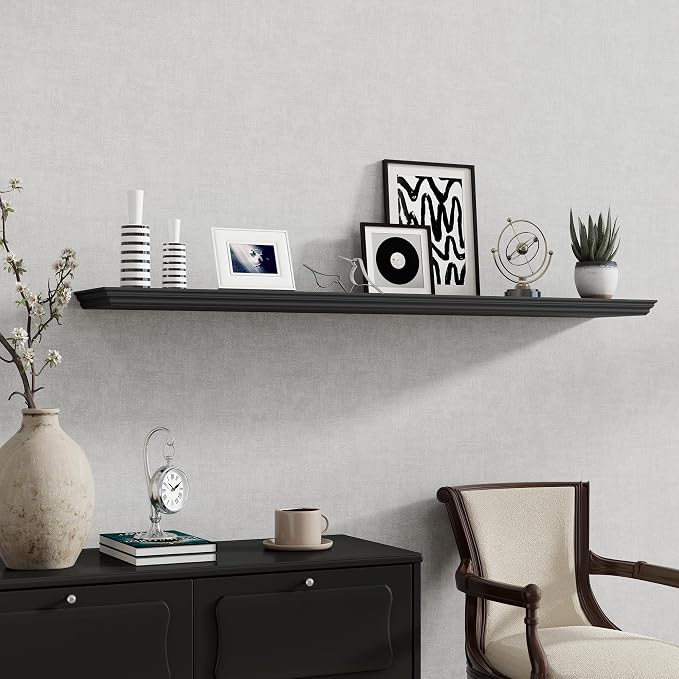 Fun Memories Floating Shelves 55 Inch Long, 9.3 Inch Deep Classic Crown Molding - Image 7