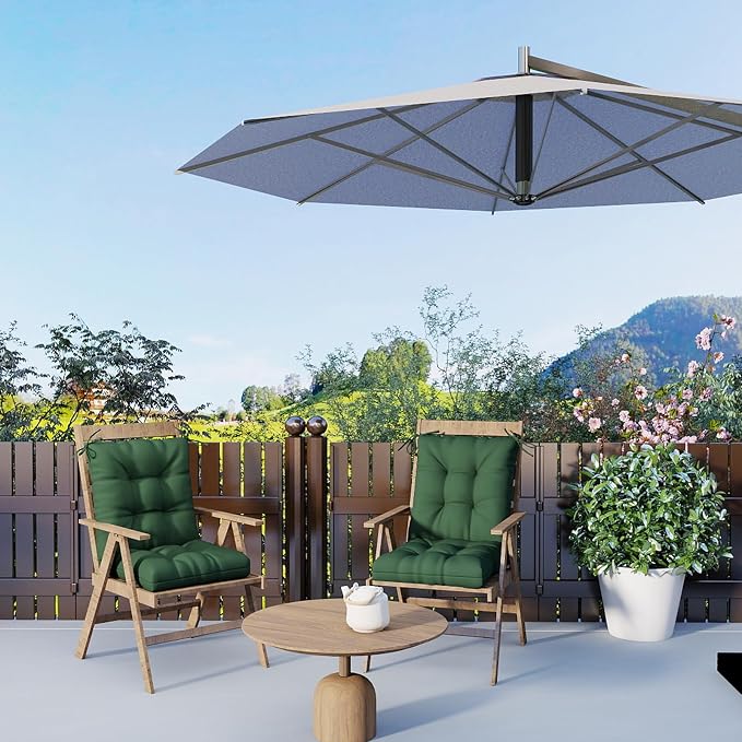 Outdoor Chair Cushion, High Back Soft Seat Pad - Image 2