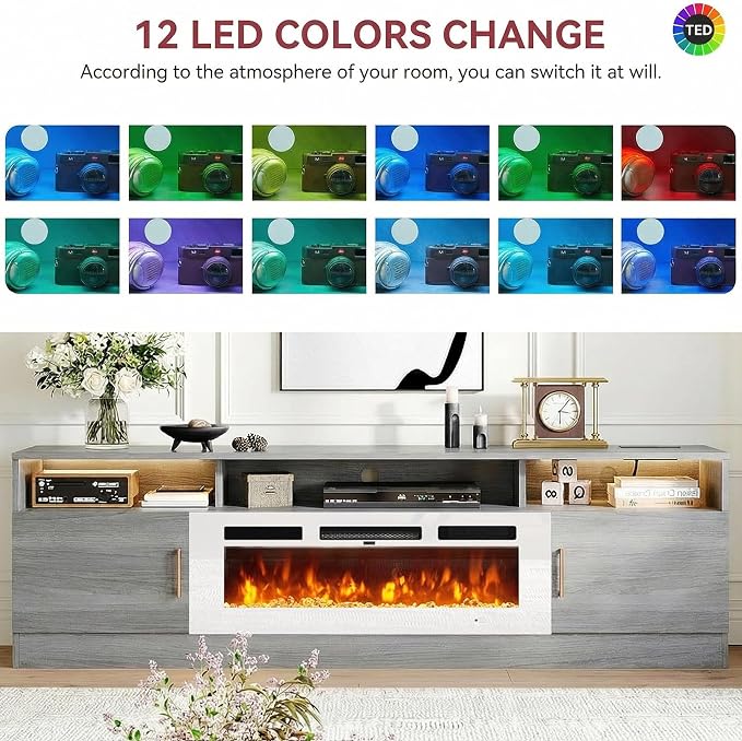 oneinmil 70" Fireplace TV Stand - Image 4