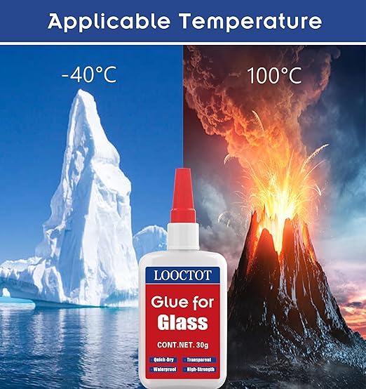 LOOCTOT 30g Glass Glue, Acrylic Adhesive, Super Instant Glue Bonding Between - Image 5