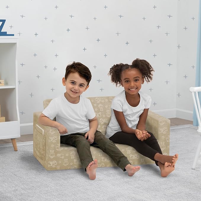 Delta Children - Serta Perfect Sleeper Kids 2-Seater Sofa, Convertible 2-in-1 - Image 2