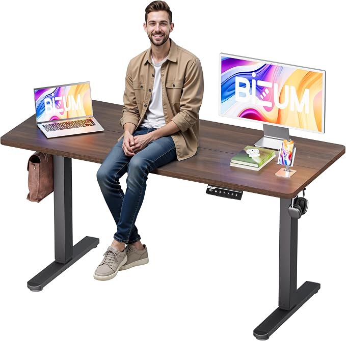 BIZUM Electric Standing Desk, 55x24 inches Height Adjustable Desk, Sit to Stand by Unknown